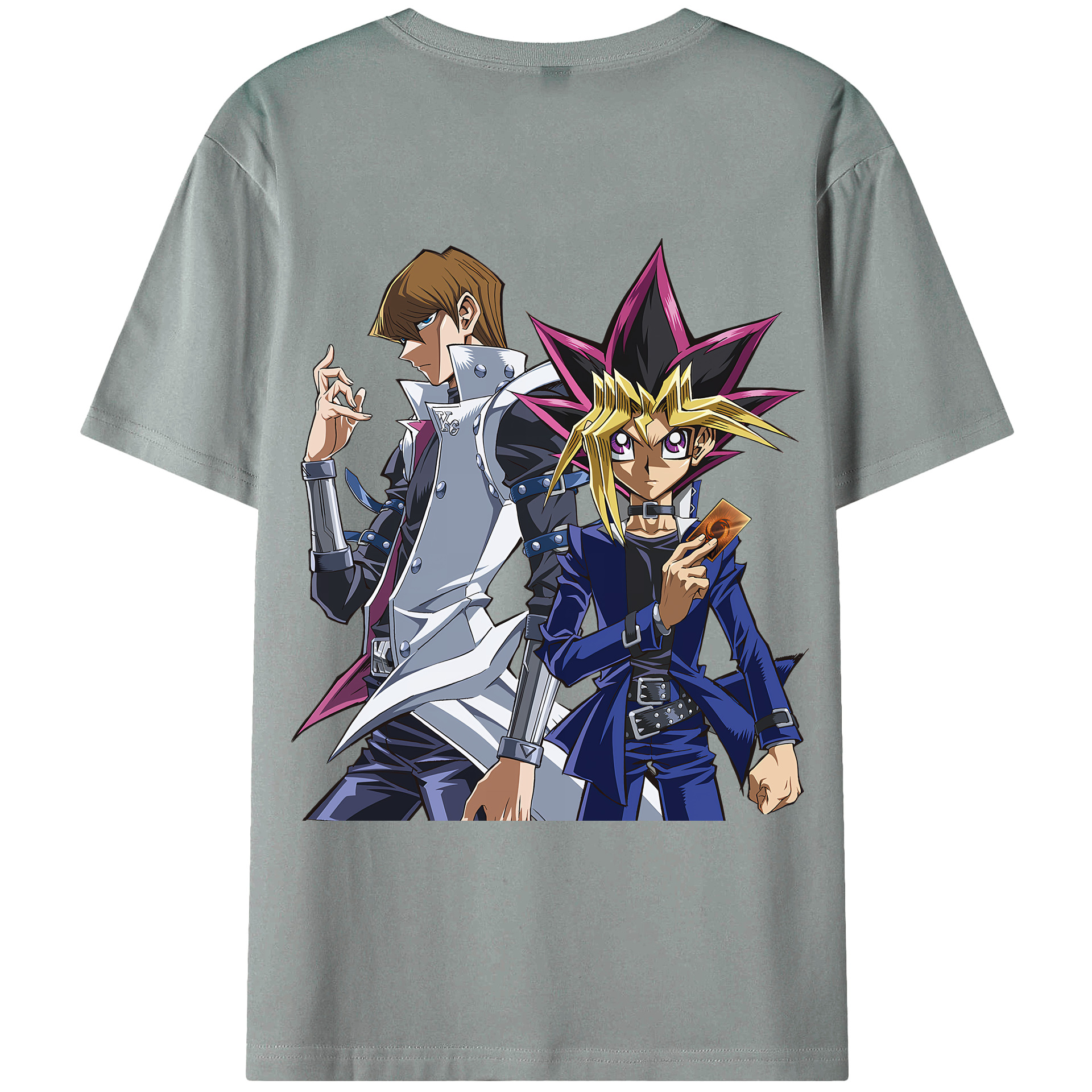 （画像用） 遊☆戯☆王 Yu-Gi-Oh! 綿100％ メンズ半袖Tシャツ（バックプリント） 通気性